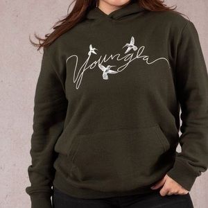 YOUNGLA HOODIE GREEN WOMENS SZ LARGE
